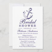 ブルー航海のブライダルシャワー船いかりセーラー 招待状 (正面)