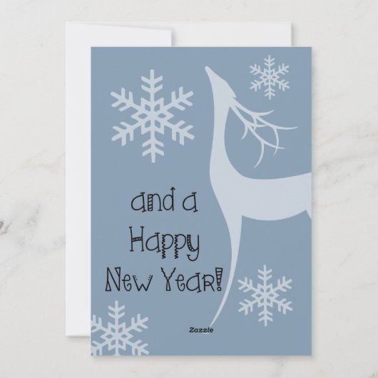 ブルー航海のメリークリスマスフォトホリデーカード シーズンカード (裏面)