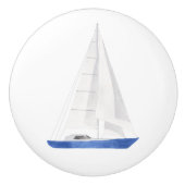 ブルー航海のヨットセーリングボート セラミックノブ (正面)