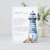 ブルー航海のライトハウスシャワー写真 サンキューカード (スタンド正面)