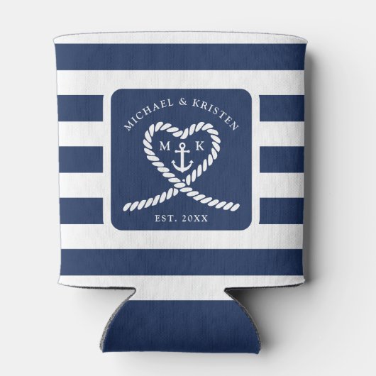 ブルー航海のロストライプのープハート結婚いかり 缶クーラー (裏面)