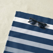 ブルー航海のヴィンテージいかりあなたの名前またはボート ビーチタオル (インサイチュ)