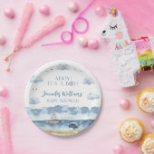 ブルー航海の海シーアホイその男の子の赤ちゃんシャワー ペーパープレート (パーティー)