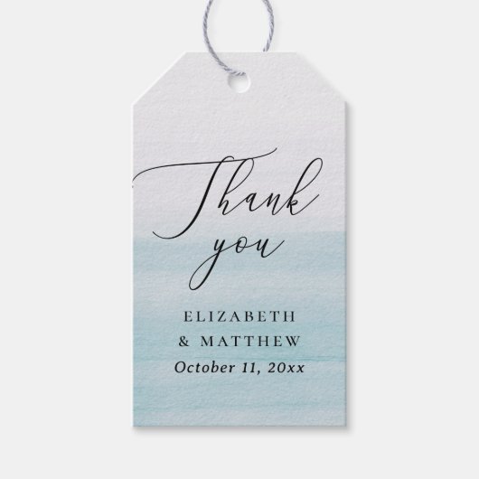 ブルー航海の結婚の感謝 | 沿岸エレガント部 ギフトタグ (正面)