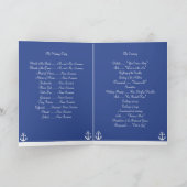 ブルー航海の結婚セレモニー・プログラム プログラム (内部)