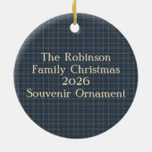 ブルー航海の・レッド・クリームセーリングボートカスタム セラミックオーナメント (裏面)