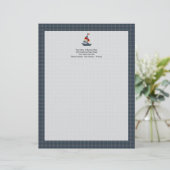 ブルー航海の,レッド,クリーム帆船カスタム レターヘッド (スタンド正面)