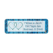 ブルー色彩の鮮やかウ動揺してウ結婚ッド住所 シール (正面)