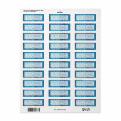 ブルー色彩の鮮やかウ動揺してウ結婚ッド住所 シール (フルシート)