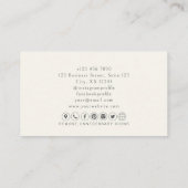 ブルー花の写真 名刺 (裏面)