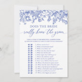 ブルー花嫁は本当に新郎ゲームを知っている 招待状 (正面)