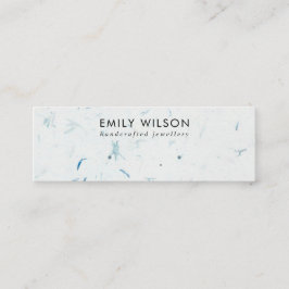 ブルー花弁手製紙スタッド耳飾りディスプレイ スキニー名刺