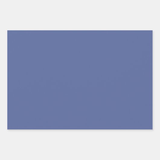 ブルー芸術的ホワイトウィークファミリークリスマス ラッピングペーパーシート (正面2)