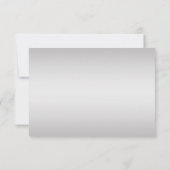 ブルー華美シルバーフローラスワーズRSVP 出欠カード (裏面)