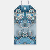 ブルー華美フローラギフトラベル ギフトタグ (裏面)