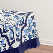 ブルー華美フローラシ地中海のシリアタイル テーブルクロス (インサイチュ)