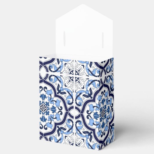 ブルー華美フローラシ地中海のシリアタイル フェイバーボックス (オープン)