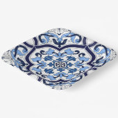 ブルー華美フローラシ地中海のシリアタイル ペーパープレート (傾斜あり)