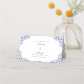 ブルー華美フローラス結婚ヴェニュー座席表 プレイスカード (裏面)