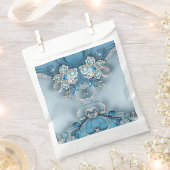 ブルー華美フローラ優先バッグ フェイバーバッグ (クリップ留めされた状態)