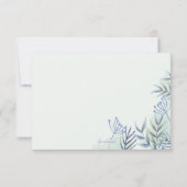 ブルー葉とベリーありがとう サンキューカード (裏面)