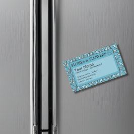 ブルー葉バイリンガル マグネット名刺