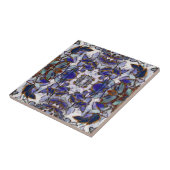 ブルー葉万華鏡のように千変万化するパターンタイル タイル (側面)