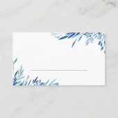 ブルー葉空白の座席表 プレイスカード (正面)