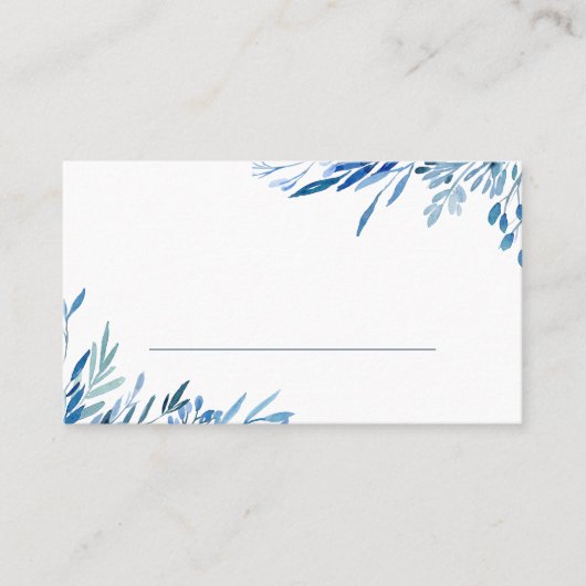 ブルー葉空白の座席表 プレイスカード (正面)