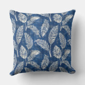ブルー葉装飾用クッション クッション (裏面)