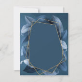 ブルー葉金ゴールドフレームリハーサルディナー 招待状 (裏面)