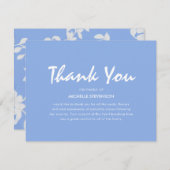 ブルー葬儀お礼 サンキューカード (正面/裏面)