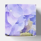 ブルー薄紫カスタムウェディングアジサイ フェイバーボックス (上部)