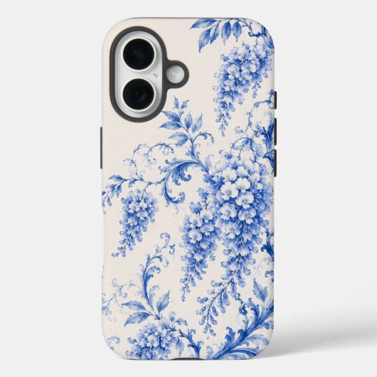 ブルー藤の花の携帯ケース Case-Mate iPhoneケース (裏面)
