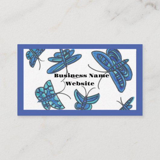 ブルー蝶の名刺 名刺 (裏面)