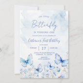 ブルー蝶の誕生日パーティー 招待状 (正面)