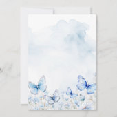 ブルー蝶の誕生日パーティー 招待状 (裏面)