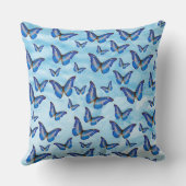 ブルー蝶装飾用クッション クッション (裏面)