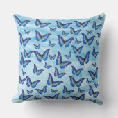 ブルー蝶装飾用クッション クッション (正面)