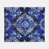 ブルー装飾オーナメントホリデーフリースブランケット フリースブランケット (正面(横))