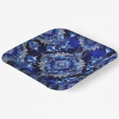 ブルー装飾オーナメントホリデー紙プレート ペーパープレート (傾斜あり)