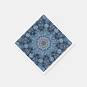 ブルー装飾クリスマスホリデーナプキン スタンダードカクテルナプキン (角)