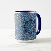 ブルー装飾クリスマスホリデーマグ マグカップ (正面右)