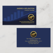 ブルー証券取引所グラフ財務顧問 名刺 (正面/裏面)