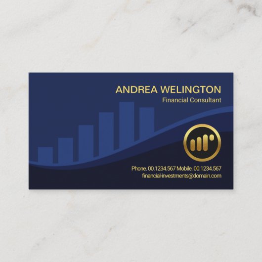 ブルー証券取引所グラフ財務顧問 名刺 (正面)