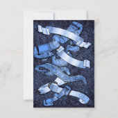 ブルー誓約式 カスタム受付カード 招待状 (裏面)