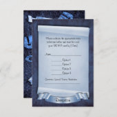 ブルー誓約式 カスタム 受付カード 招待状 (正面/裏面)