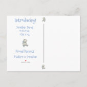 ブルー誕生フォトベアベビー発表 案内ポストカード (裏面)