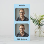 ブルー誕生日ウィッシュカード (スタンド正面)