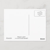 ブルー誕生日カップケーキ ポストカード (裏面)